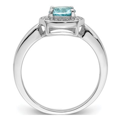 Sterling Silver CZ Glass Ring – view 3