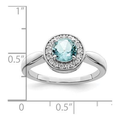 Sterling Silver CZ Glass Ring – view 4