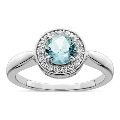 Sterling Silver CZ Glass Ring