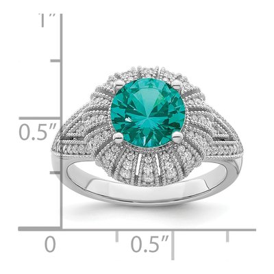 Sterling Silver CZ Vintage-Style Ring – view 4