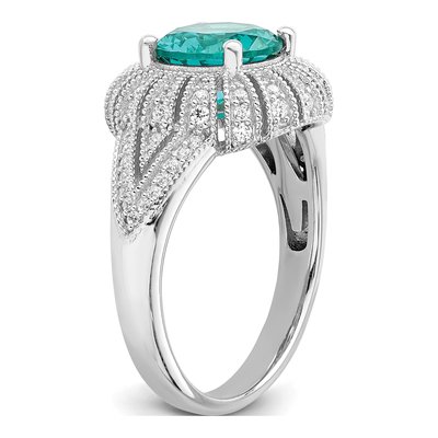 Sterling Silver CZ Vintage-Style Ring – view 8