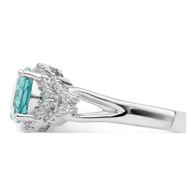 Sterling Silver CZ Oval Ring – view 5