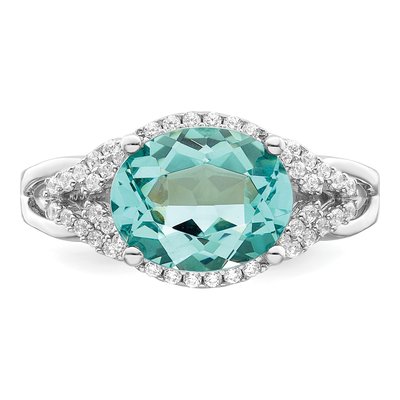 Sterling Silver CZ Oval Ring – view 6