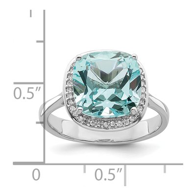 Sterling Silver Crystal & CZ Halo Ring – view 4