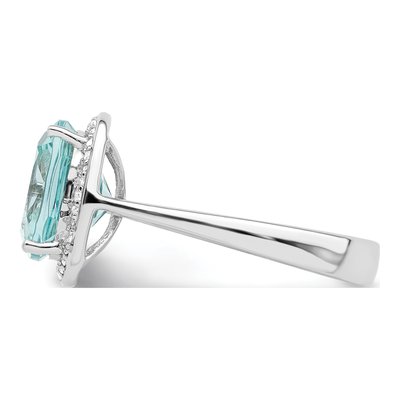 Sterling Silver Crystal & CZ Halo Ring – view 5