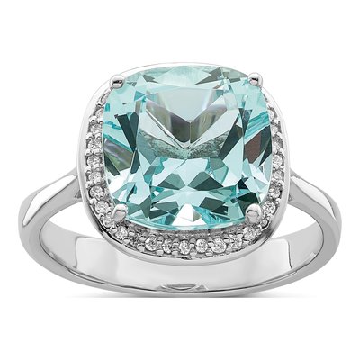 Sterling Silver Crystal & CZ Halo Ring