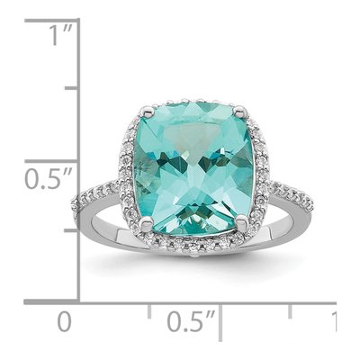 Sterling Silver Crystal & CZ Halo Ring – view 4