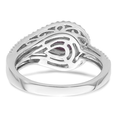Sterling Silver CZ Pear Ring – view 5