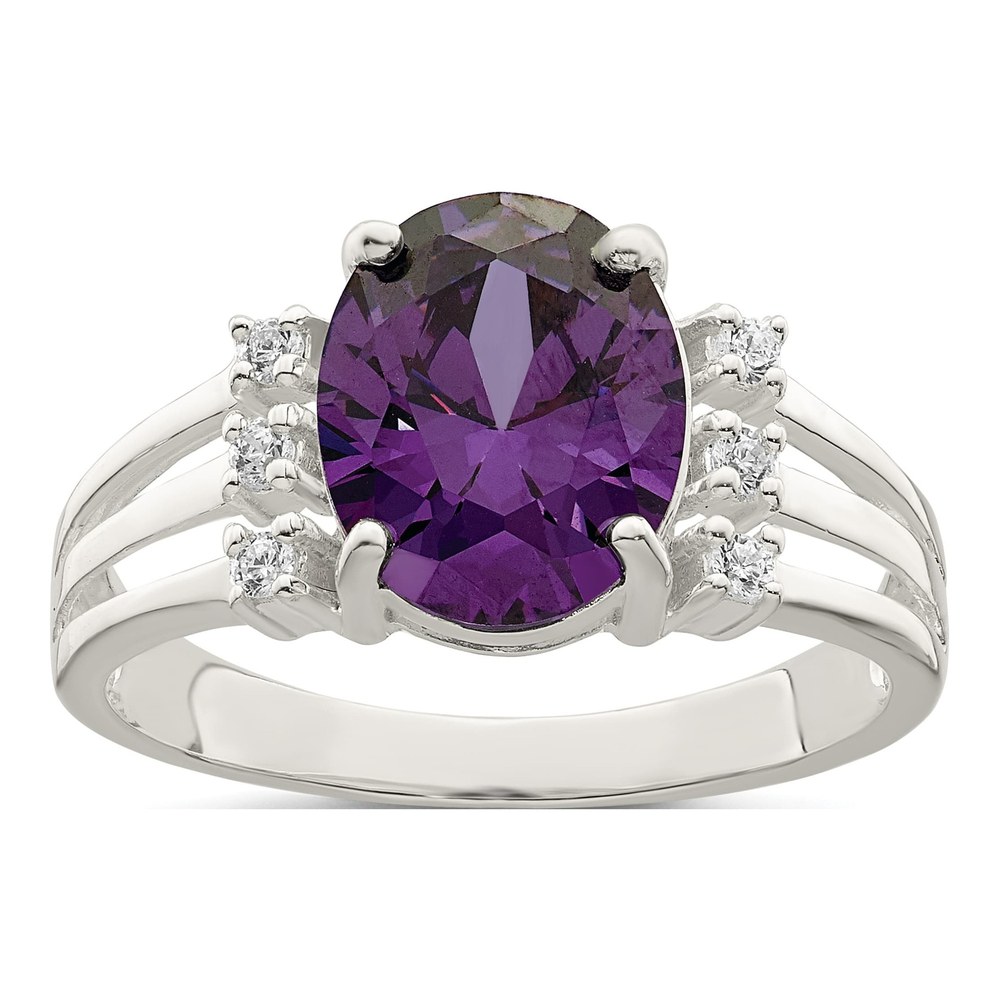 Sterling Silver CZ Clear Ring