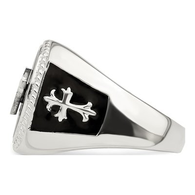 Men's Sterling Silver Agate Ring – view 5
