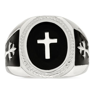 Men's Sterling Silver Agate Ring – view 6