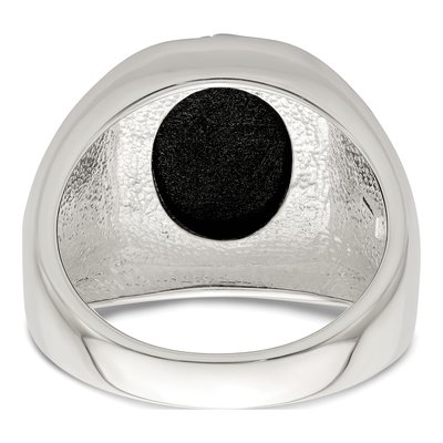 Men's Sterling Silver Agate Ring – view 7