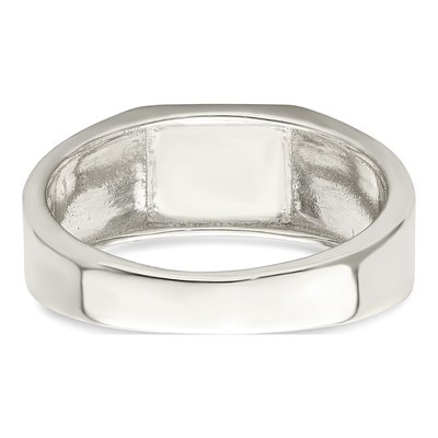 Men's Sterling Silver Enameled Cross Ring – view 7