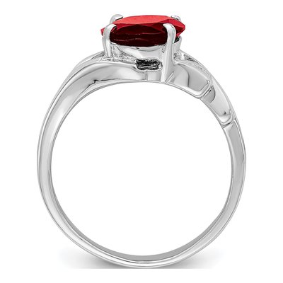 Sterling Silver Garnet Ring – view 3