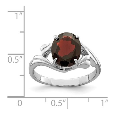 Sterling Silver Garnet Ring – view 4