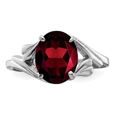 Sterling Silver Garnet Ring – view 6