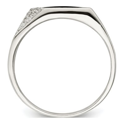 Men's Sterling Silver CZ Enamel Ring – view 3