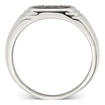 Men's Sterling Silver Skull Crossbones Ring – view 3