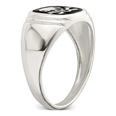 Men's Sterling Silver Skull Crossbones Ring – view 8