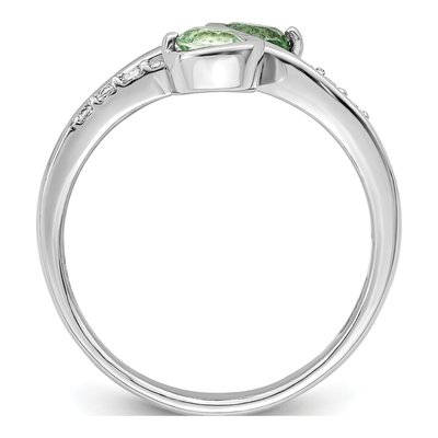 Sterling Silver White Topaz Swirl Ring – view 3