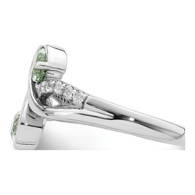 Sterling Silver White Topaz Swirl Ring – view 5