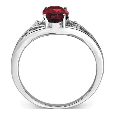 Sterling Silver Garnet Ring – view 3