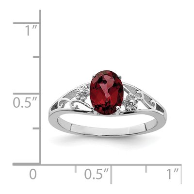 Sterling Silver Garnet Ring – view 4