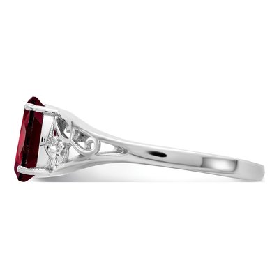 Sterling Silver Garnet Ring – view 5