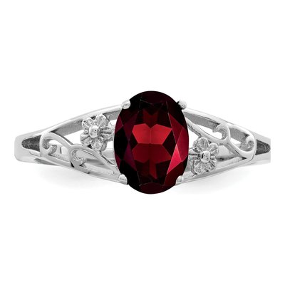 Sterling Silver Garnet Ring – view 6