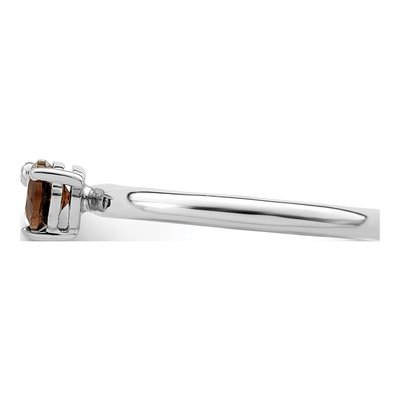 Sterling Silver Smoky Quartz & White Topaz Ring – view 5