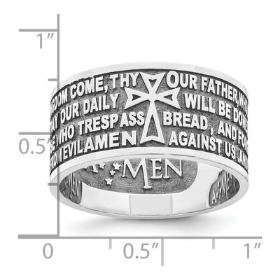 Sterling Silver AMEN Lord's Prayer Ring – view 4