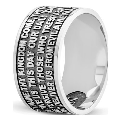 Sterling Silver AMEN Lord's Prayer Ring – view 8