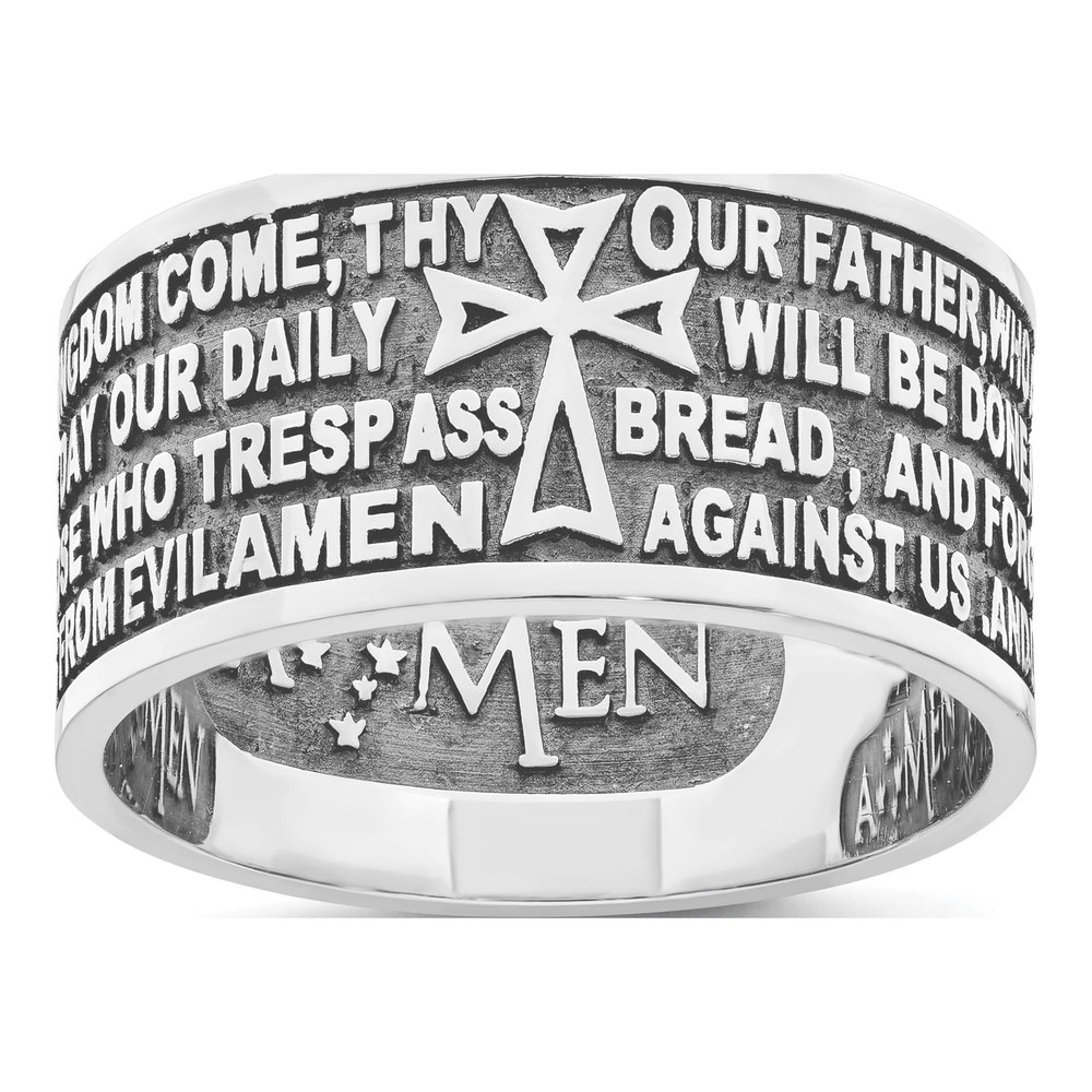 Sterling Silver AMEN Lord's Prayer Ring