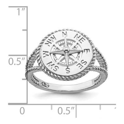 Sterling Silver Compass Ring – view 3