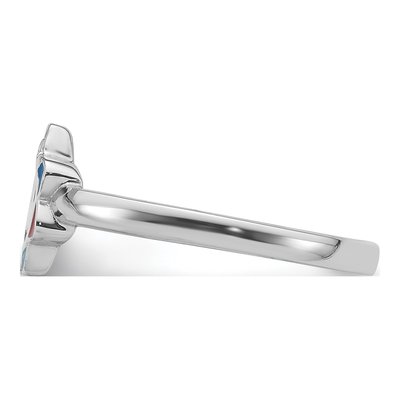 Sterling Silver Girl's Smiling Sun Ring – view 4