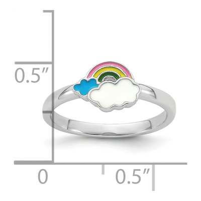 Sterling Silver Rainbow for Girls Ring – view 6
