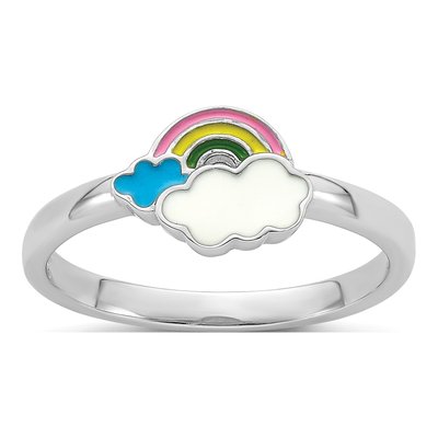 Sterling Silver Rainbow for Girls Ring