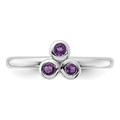 Sterling Silver Amethyst Ring – view 4