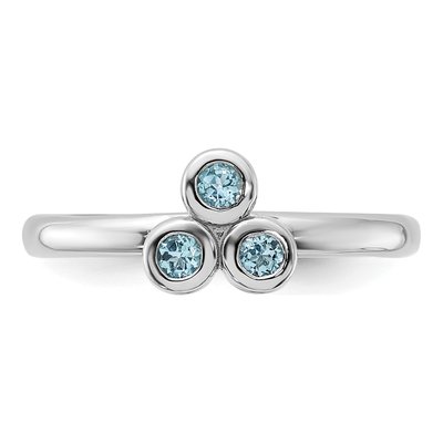 Sterling Silver Swiss Blue Topaz Ring – view 4