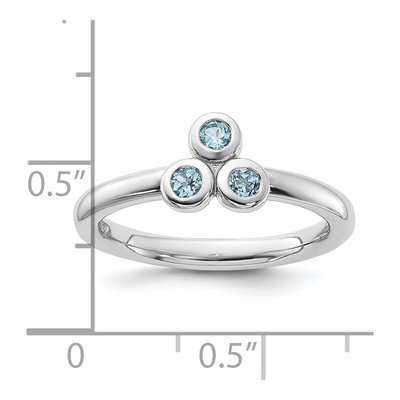 Sterling Silver Swiss Blue Topaz Ring – view 5