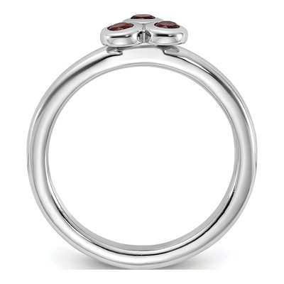 Sterling Silver Garnet Ring – view 2