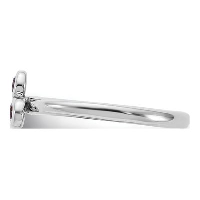 Sterling Silver Garnet Ring – view 3