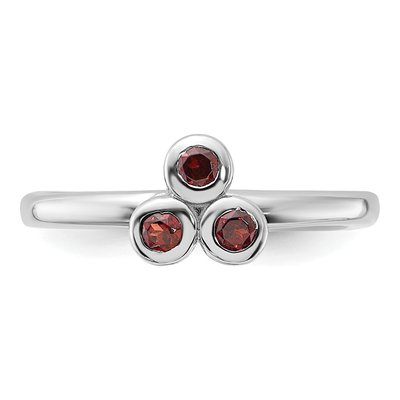Sterling Silver Garnet Ring – view 4