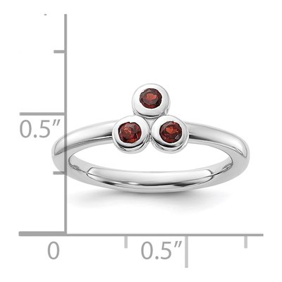 Sterling Silver Garnet Ring – view 5