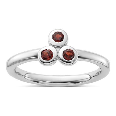 Sterling Silver Garnet Ring