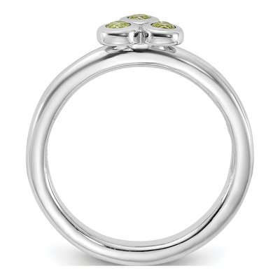 Sterling Silver Peridot Ring – view 2