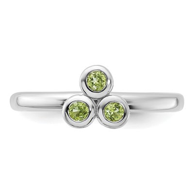 Sterling Silver Peridot Ring – view 4