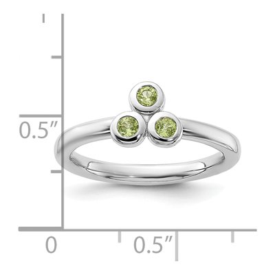 Sterling Silver Peridot Ring – view 5