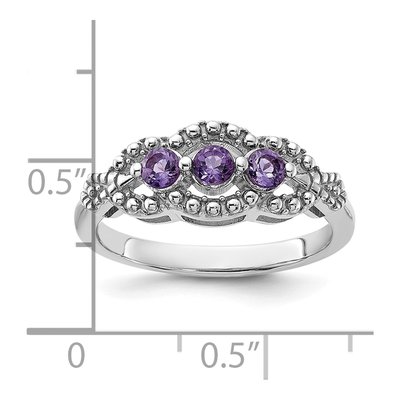 Sterling Silver Amethyst Ring – view 5