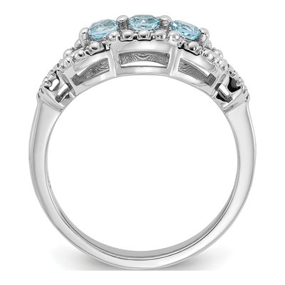 Sterling Silver Swiss Blue Topaz Ring – view 2
